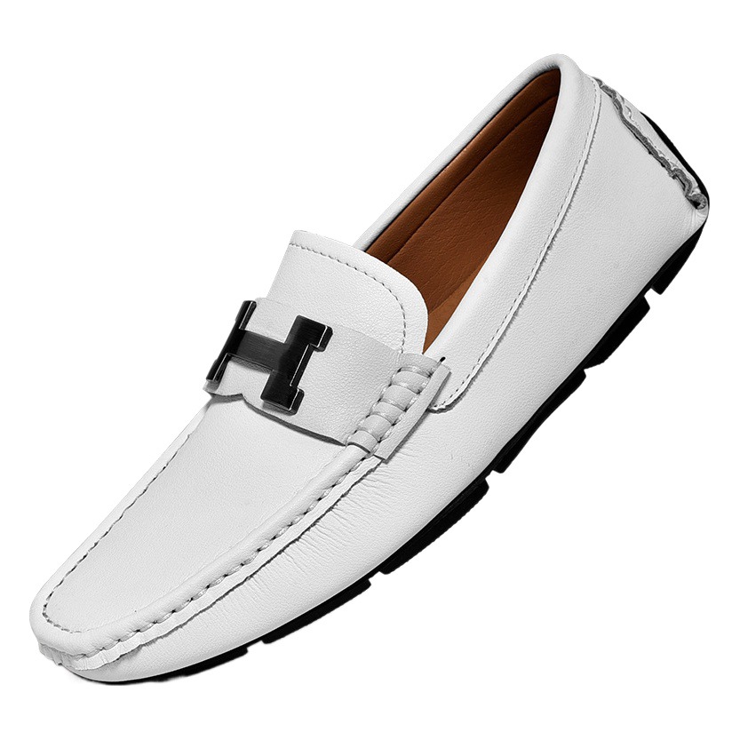 Summer Amazon Cross-border plus size Hot-selling All-match Casual Doudou Men's Leather Shoes British Outdoor Four Seasons Leather Shoes