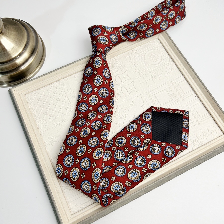Picture of Cross-border Men's Tie Business Formal 8cm Printed Polyester Tie Wholesale Flower Casual Professional Tie