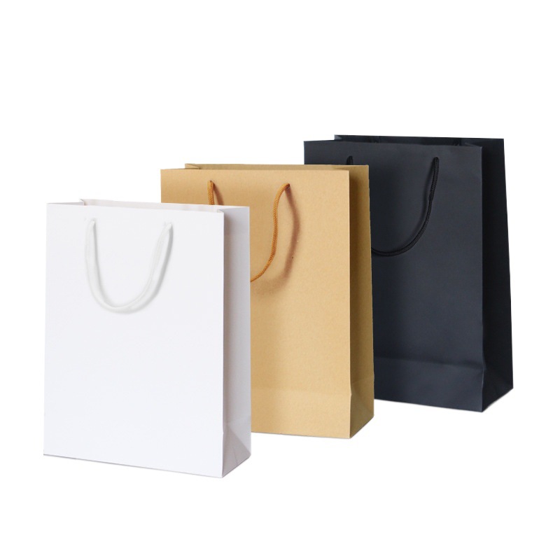 Spot professional take-out handbag color printing LOGO clothing shopping gift bag Kraft paper milk tea take-out packing bag