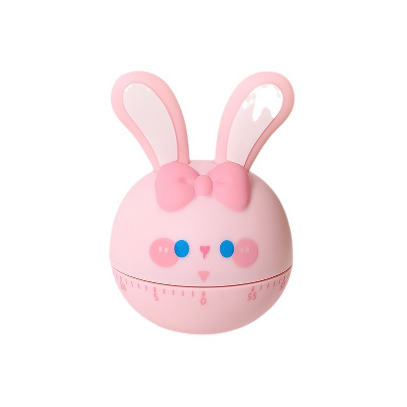 Picture of Cute soft adorable rabbit mechanical timer for children and students to learn special homework time management reminder timer