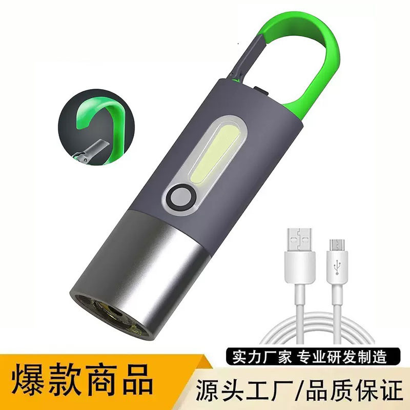 Cross-border multifunctional keychain light, outdoor emergency LED tent light, hiking buckle, camping light, high-intensity flashlight