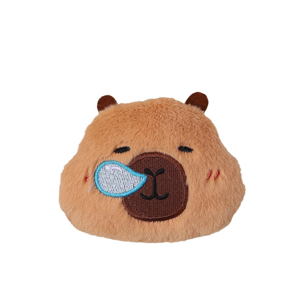 Picture of New Cute Sleepy Nose Capybara Squeaky Plush Pendant Expression Bag Capibala Bag Hanging Ornaments Wholesale