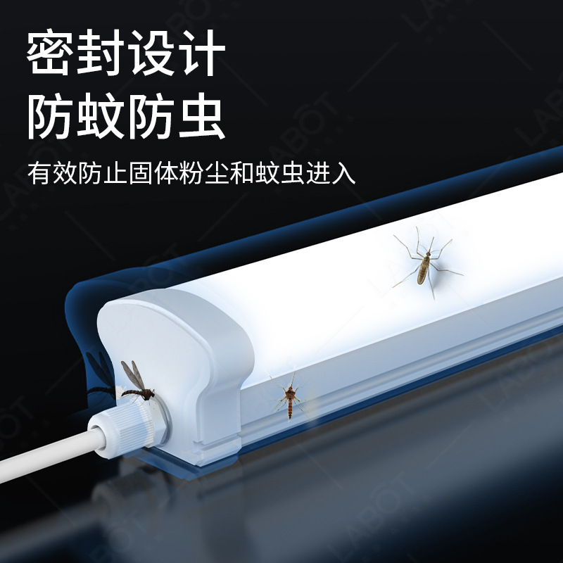 Picture of IP65 outdoor waterproof and moisture-proof workshop cold storage bathroom ceiling lighting purification tube LED three-proof lamp strip lamp