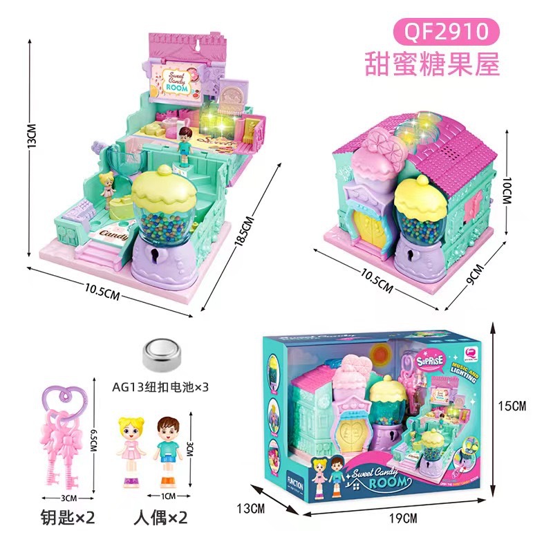 Picture of Cross-border Children's Variables Surprise Cabin Girl Simulation Princess Castle Villa Model Doll House Play House Toys