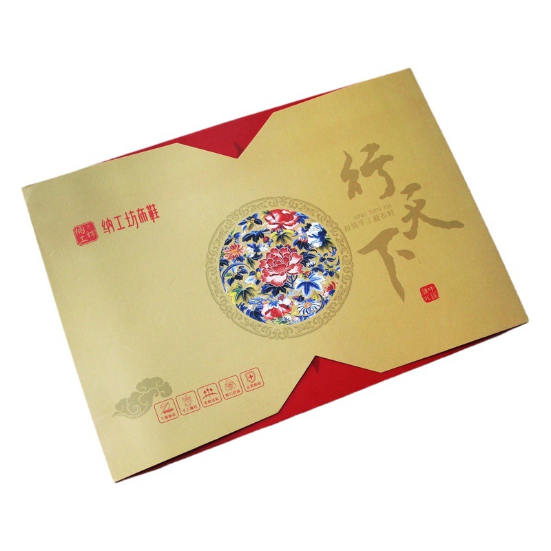Supply shoe box packaging paper box heaven and earth cover corrugated gift box design manufacturers clothing color box gift box