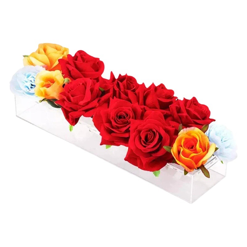 Clear Acrylic Flower Vase Mother's Day flowers Acrylic box INS style Flower Vase decoration