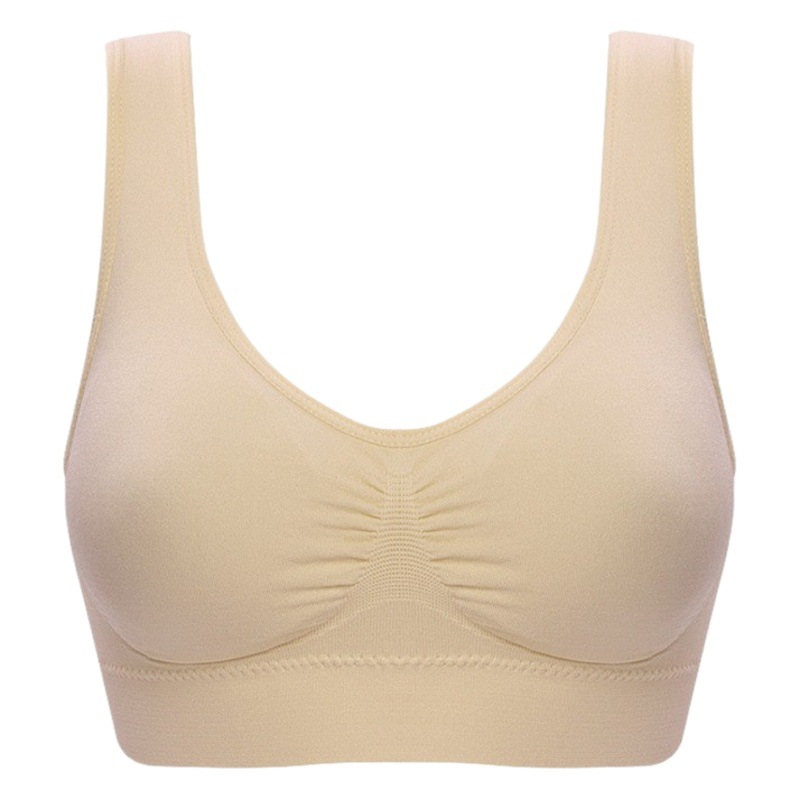 Cross-border three-piece set genei bra double-layer large-size sports bra without steel ring with chest pad vest-type underwear for women