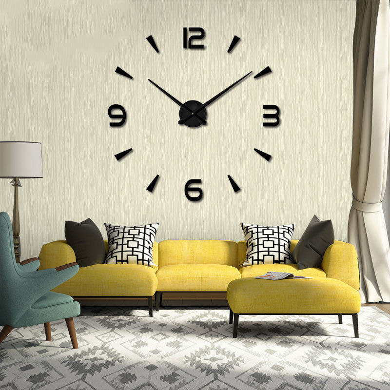 GZ209 Foreign Trade Hot Selling Acrylic Mirror Creative Digital Wall Clock 3D DIY Fashion Simple Wall Sticker Clock