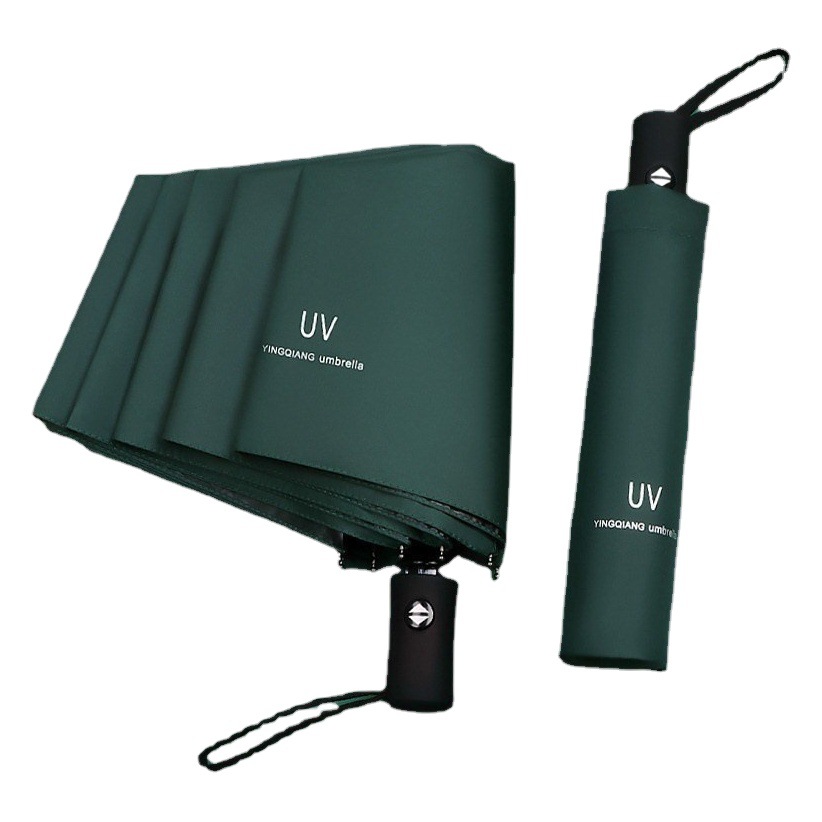 Creative Fully Automatic Uv Umbrella Vinyl Sun Protection Parasol Eight-Bone Foldableing Sunny Umbrella Manufacturer Wholesale Double Sun Umbrella