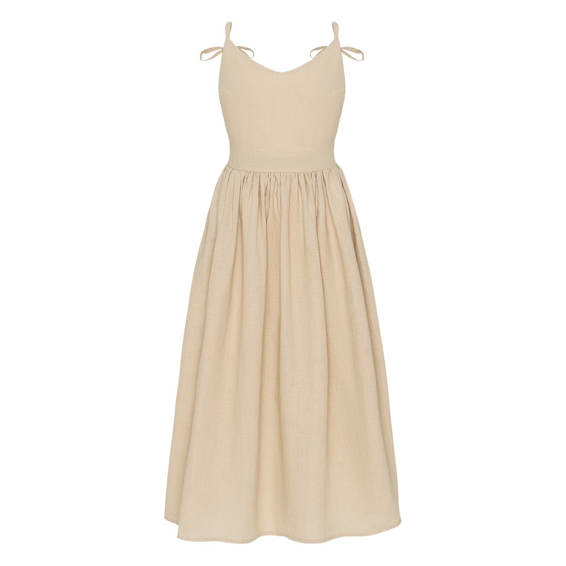 Picture of Cross-border Pure Cotton V-neck Slip Skirt Women's European and American 2025 Spring New Elegant Elegant Sexy Strap Backless dress