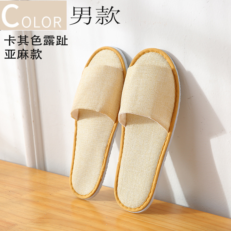 Picture of Hotel Hotel Summer Disposable Slippers Linen Toe Summer Linen Half Bag Portable for Home Travel