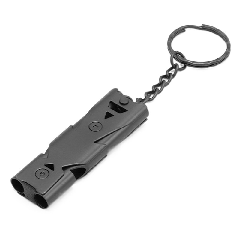Picture of Survival Whistle Double-barbed Boom Whistle Outdoor Rescue Whistle Stainless Steel High Frequency Earthquake Rescue Whistle High Decibel Whistle