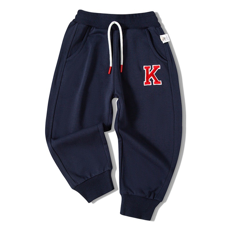 Betop Cross-Border Kidsren's Clothing Live Supply Spring and Autum Kidsren's Sports Pants Ins Men's Pants Thin Section One Piece Drop Shipping