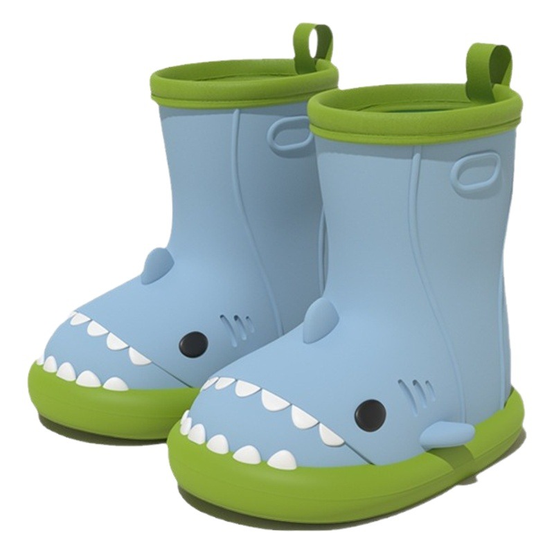 Shark rain boots summer children's rain boots boys' non-slip wear-resistant kindergarten girls' cute lightweight waterproof rubber shoes Children's