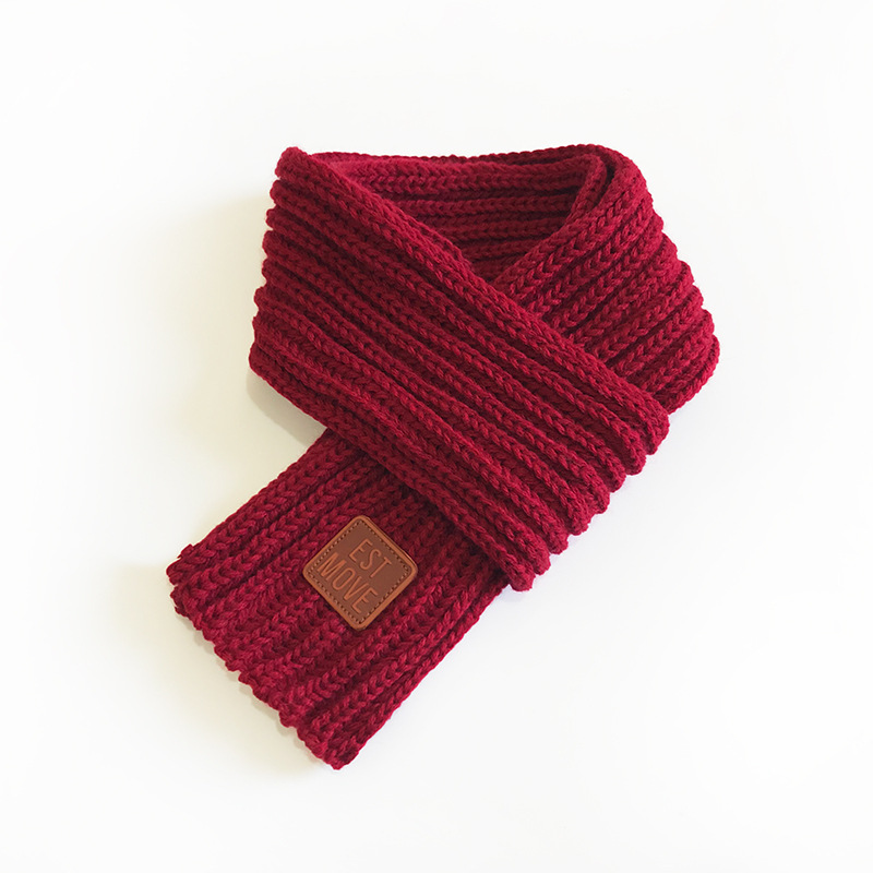 Picture of 6 Korean Style New Knitted Scarf Men's and Women's Cute Fashion Solid Color Simple Autumn and Winter Baby's Warm Scarf