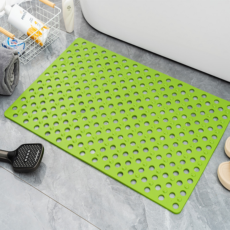 Picture of Square Anti-slip Mat Bathroom Mat Bath Anti-fall Environmental Protection Household Shower Room Suction Cup Floor Mat Bathroom Massage Foot Mat