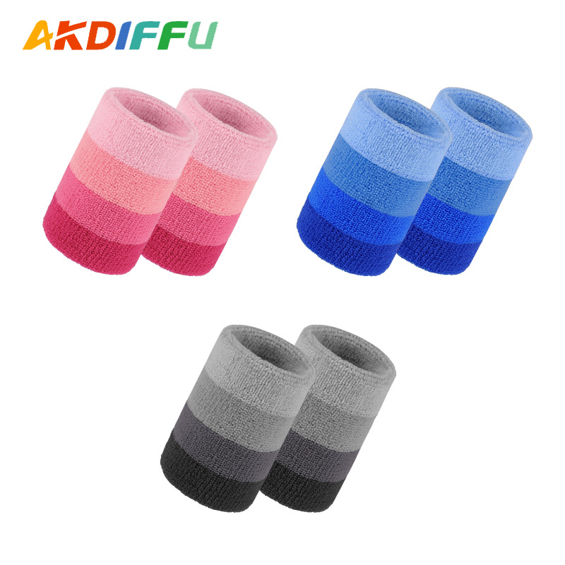 Picture of New sweat-absorbent towel wristband breathable sweat-wiping wristband basketball badminton sports colorful high elastic Sports wristband