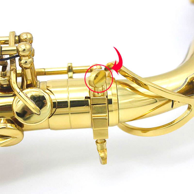 Picture of Alto treble tenor saxophone neck tube neck nozzle tube bent neck tube fixing screw saxophone screw