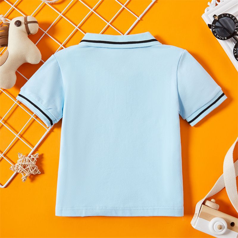 Picture of T001-black POLO short sleeve collar simple fashion comfortable Joker summer