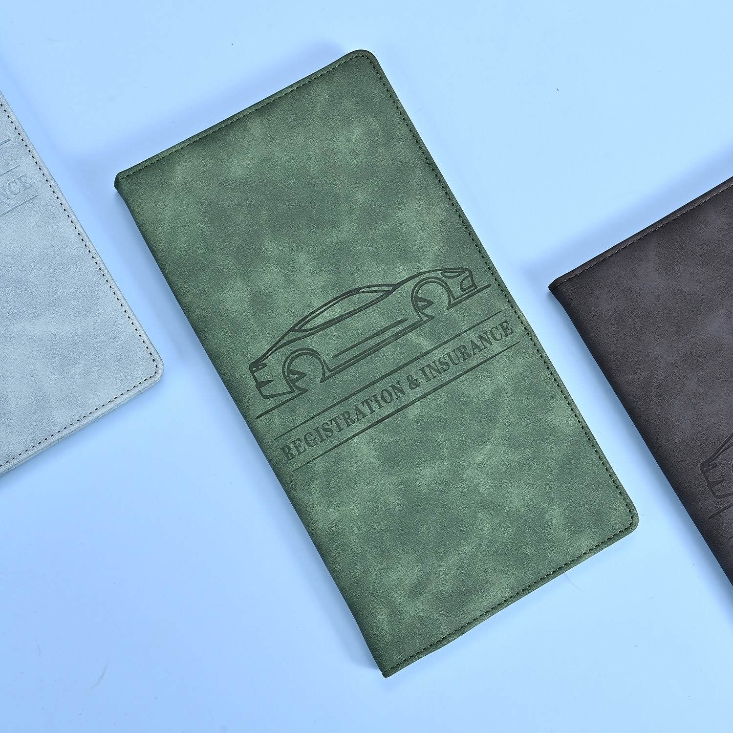 Picture of Cross-Border American Driver's License Leather Case Car Information Document Holder Amazon Best-Selling Passport Bag Custom Coin Card Holder