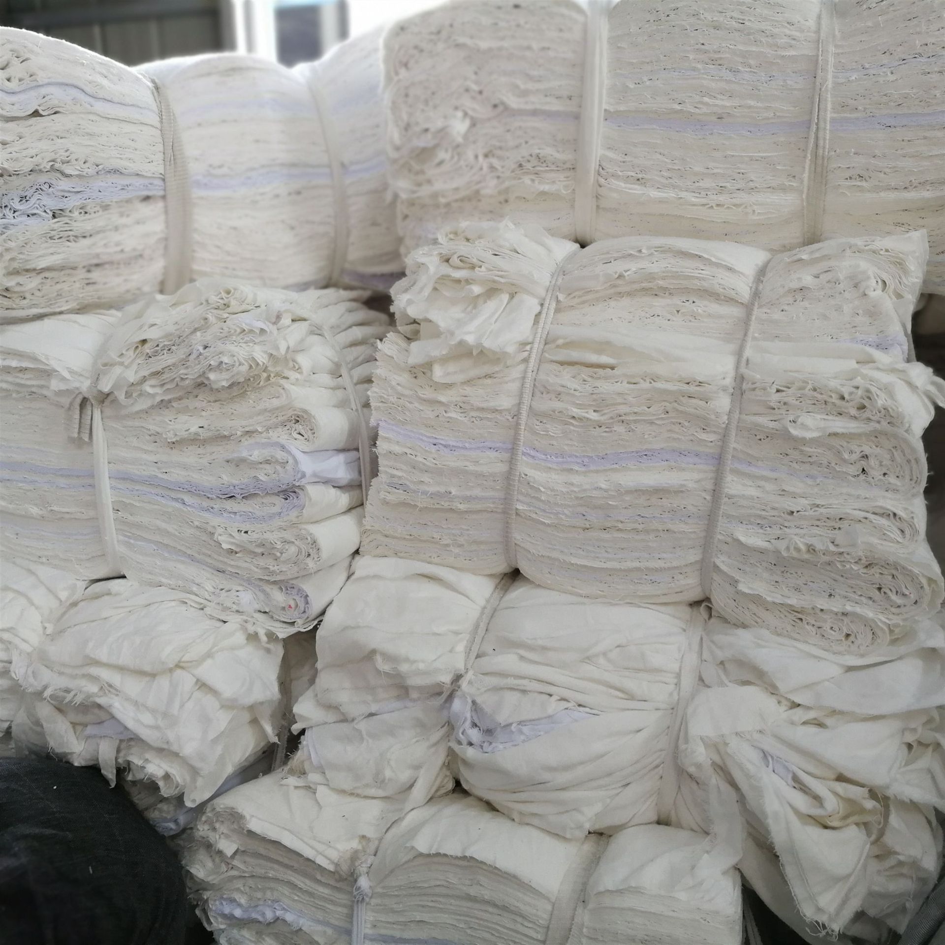 Picture of White Bed Bed Sheets Wiping Cloth, Pure Cotton Industrial Rag, Rag, Pure Cotton White Cloth Head, Absorbs Water and Oil, Does Not Shed Lint