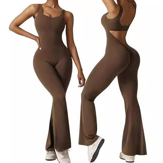 Picture of European and American Cross-border Women's Sleeveless Horn Jumpsuit Sexy Backless Vest Tight Hip Yoga Jumpsuit