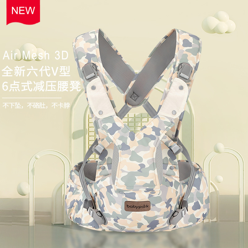 Picture of Strap Baby Baby Baby Baby Go Out Simple Front and Back Dual-Use Newborn Front Hug Horizontal Hug Waist Stool Back Baby Artifact Summer