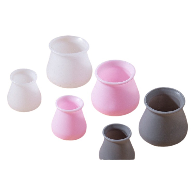 Wholesale Silicone Table and Chair Foot Covers White Gray Table and Chair Protective Covers Non-Slip Chair Foot Covers Silent Foot Covers Ordinary Style