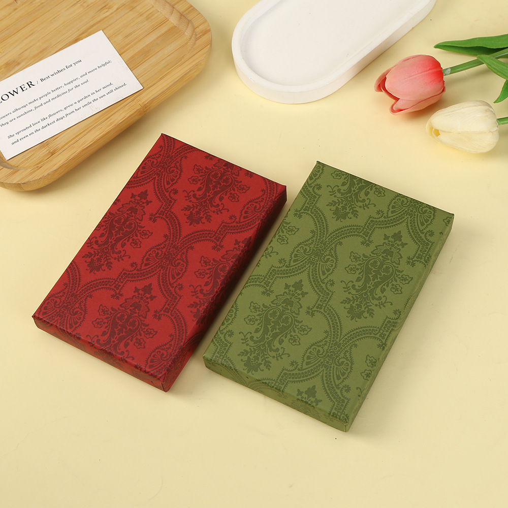 Gift Box Color Printing Vintage Jewelry Box Packaging Box Jewelry Box Jewelry Box Texture Texture New Jewelry Kraft Paper Box