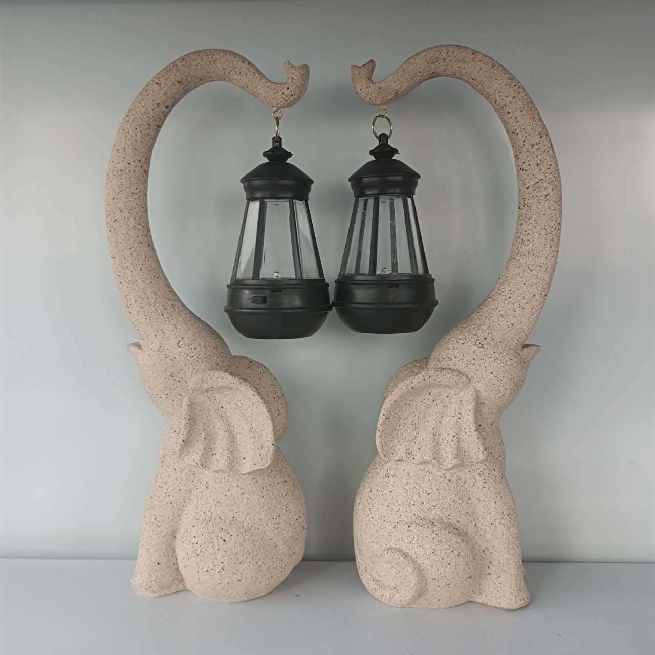 Picture of Simple Outdoor Garden Layout Auspicious Elephant Solar Light Decoration Ornaments Courtyard Landscape Home Accessories