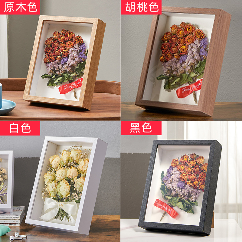 Picture of Stereo Hollow Thickened Dried Flower Photo Frame Wholesale DIY Handmade Specimen Display Frame Table A43 Clay Mounted Picture Frame