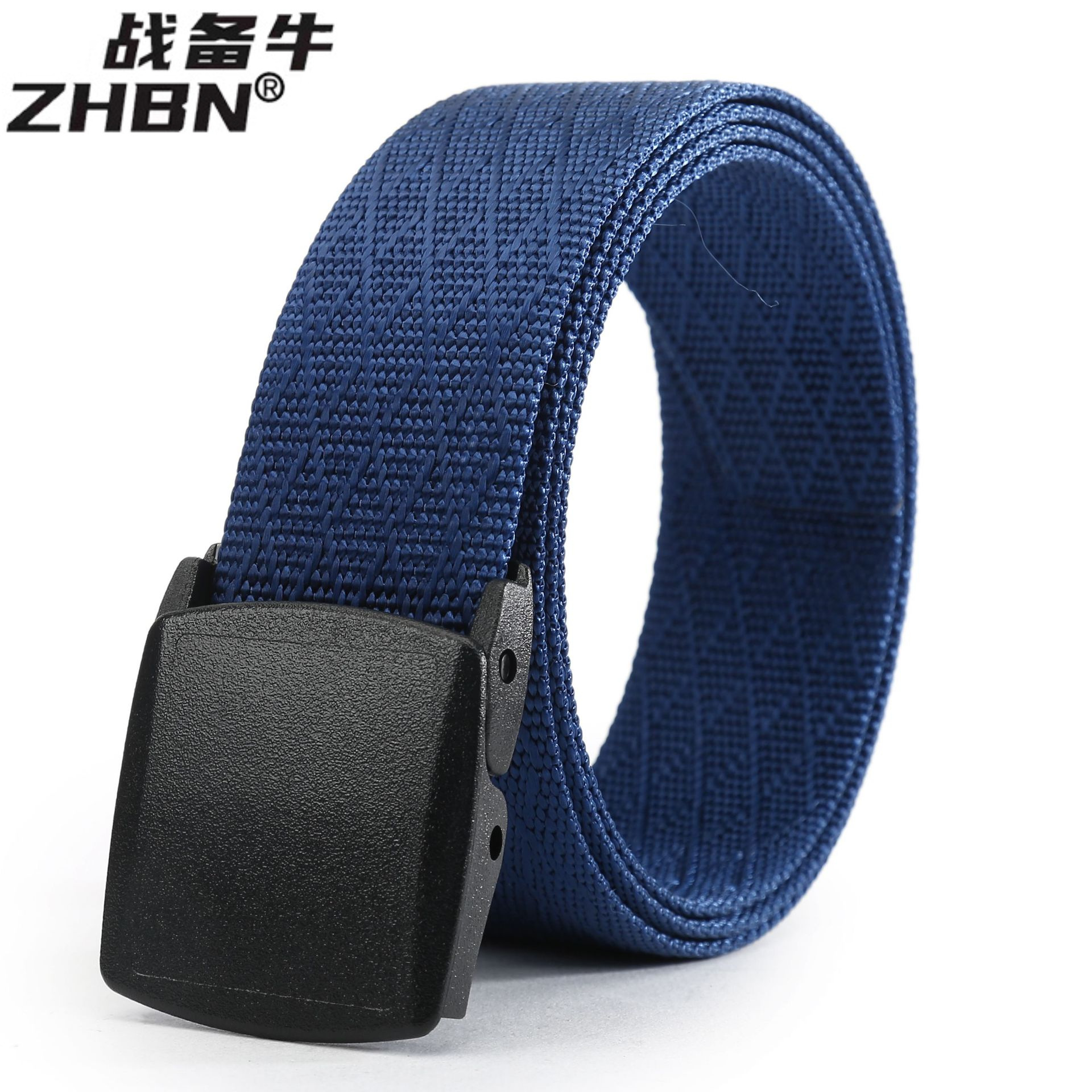 Ykk Plastic Steel Buckle Metal-Free Nylon Belt for Men and Women Casual Versatile Trouser Belt Student Youth Training Belt