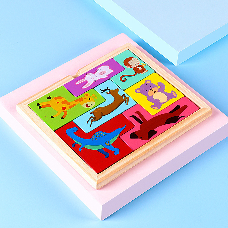 Picture of Factory Wooden Early Education Boys and Girls Accumulates Tetris Jigsaw Puzzle 3456-year-old Children's Educational Toys