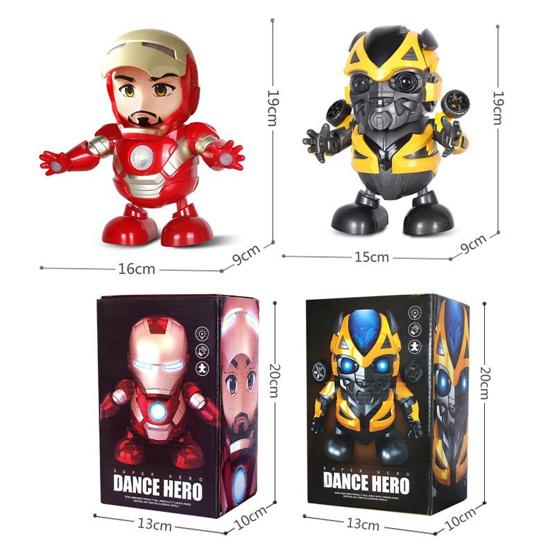 Cross-Border Douyin Same Style Dancing Iron Man Toy Can Flip Up, Sing and Swing Electric Dancing Robot Wholesale