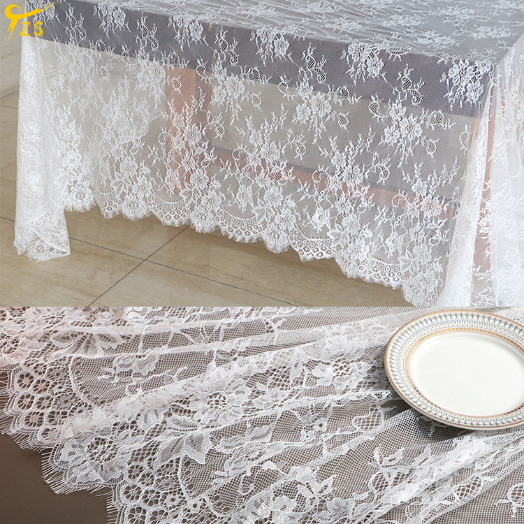 White soft lace eyelashes full pair of lace fabric wedding dress clothing accessories embroidery decorative tablecloth wholesale