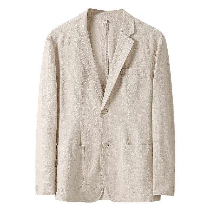 86005 spring and autumn cotton and linen small suit men's business casual suit casual suit trendy linen single suit jacket