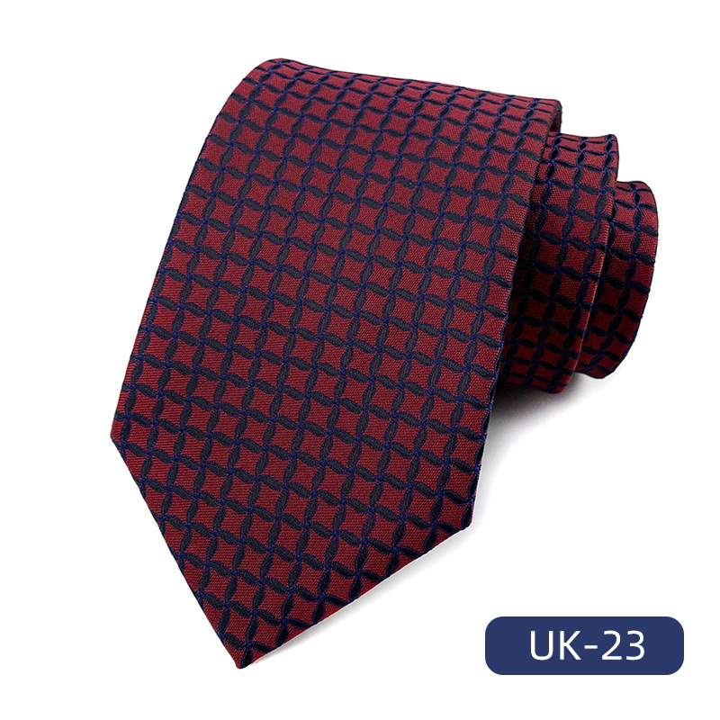 Picture of in stock wholesale men's tie polyester yarn-dyed jacquard fabric business formal wear casual fashion suit accessories
