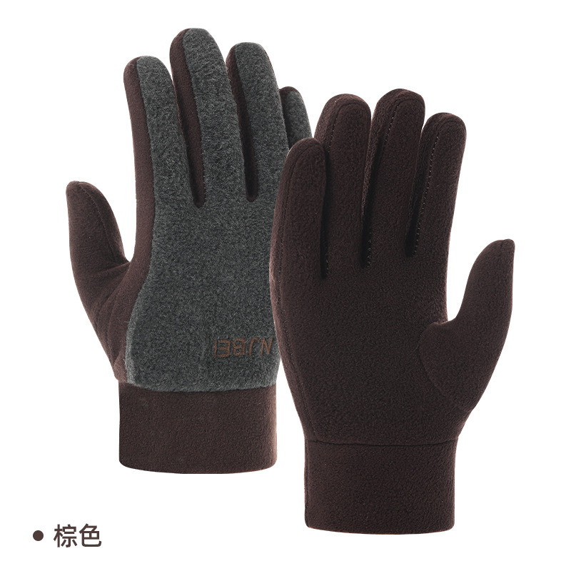 Picture of Bohang Autumn and Winter Warm Polar Fleece Gloves for Men and Women Fleece Cycling Thickeneded Fashionable Work Clothing Welfare Delivery Logo