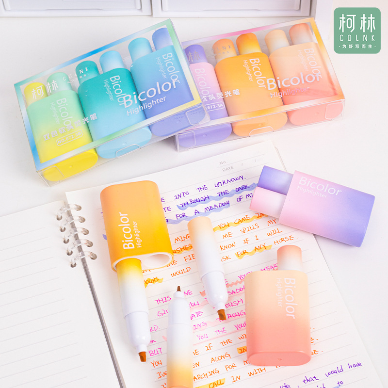 Colin highlighter students use color to draw key notes hand-written large-capacity hand-written newspaper graffiti marker