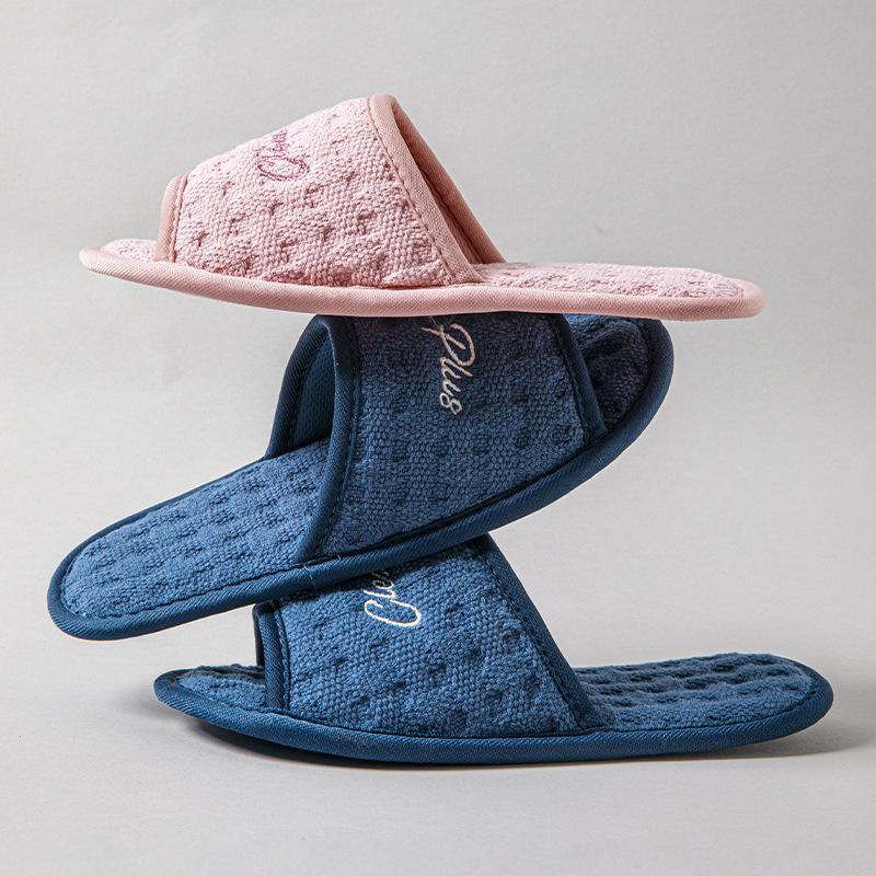Japanese-Style Indoor Silent Soft-Soled Slippers for Home Use, Non-Slip Cotton Slippers for Couples, Simple Cross-Border In-Stock Cotton Shoes, Pure Cotton