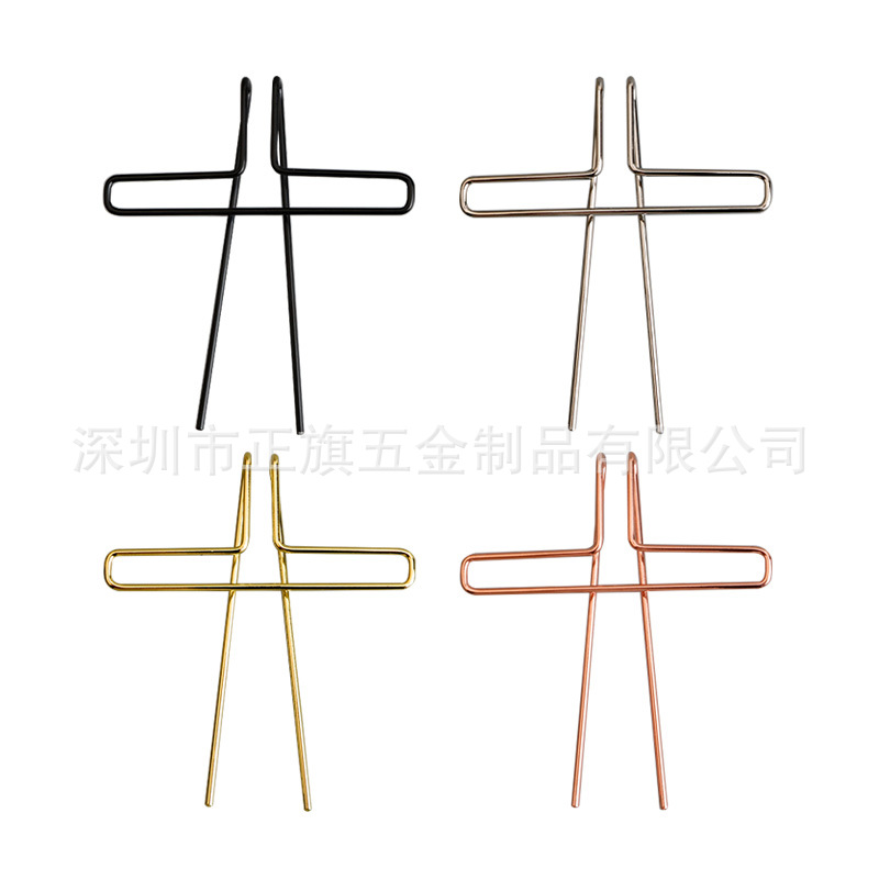 Metal elastic book folder desktop reading bracket square book folder full color cross-border spot