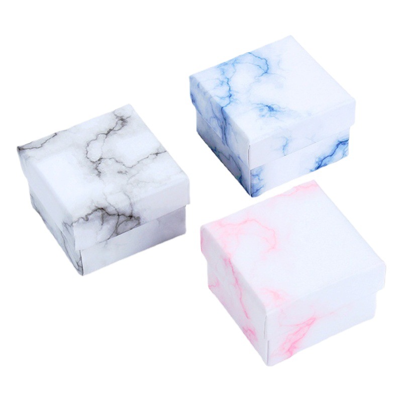 Spot heaven and earth cover marble jewelry packaging box ring box jewelry packaging box carton jewelry packaging