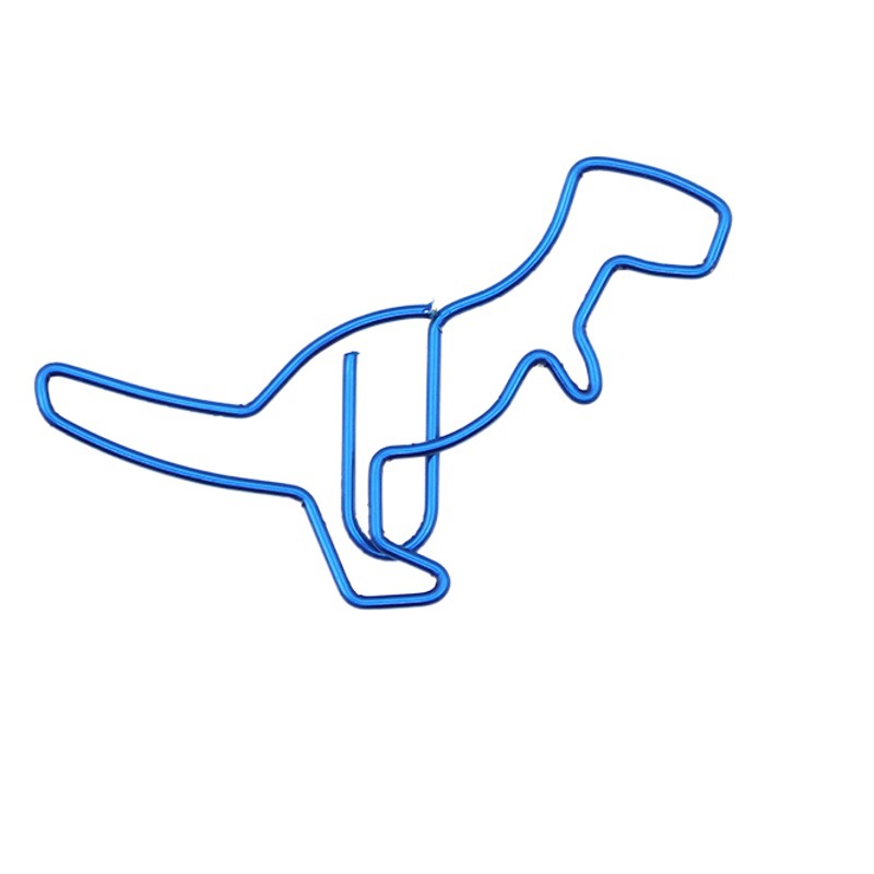 Creative Office Paper Clips Cross-Border Hot Selling Colorful Dinosaur Paper Clips Bookmarks Special-Shaped Paper Clips Reading Clips Wholesale