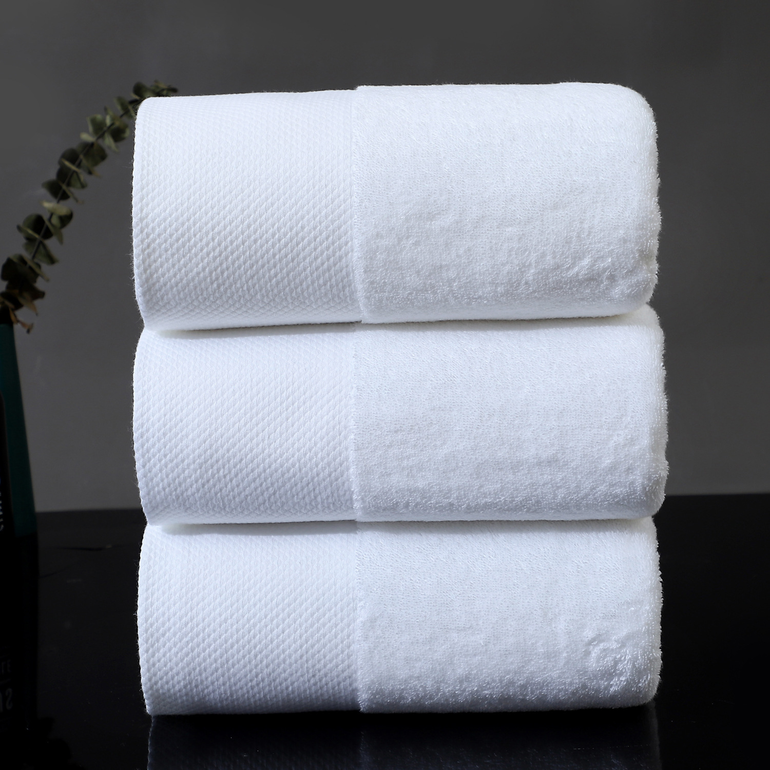 Five-star hotel towel bath towel cotton white Gaoyang factory wholesale hotel hostel LOGO bath full