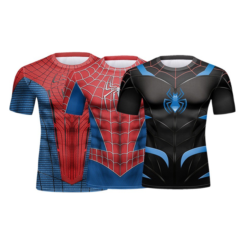 2021 New Men's Short-sleeved Running Fitness Breathable Quick-drying Fabric Sports T-shirt for Men