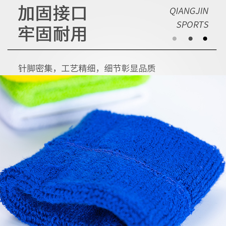 Picture of Manufacturers wholesale spot fitness knitting sweat absorbent sports wrist sweating blue ball towel