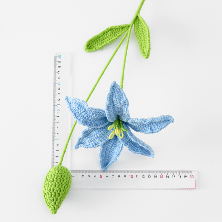 Picture of Centennial Haohe Handmade Crochet Flower Bud Large Lily Flower Branch Home Decoration Simulation Flower Decoration Immortal Lily Flower