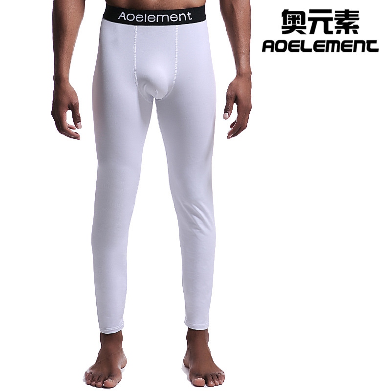 Picture of Men's long autumn pants single fleece-lined thin pants youth line pants warm pants slim autumn and winter leggings wool pants men