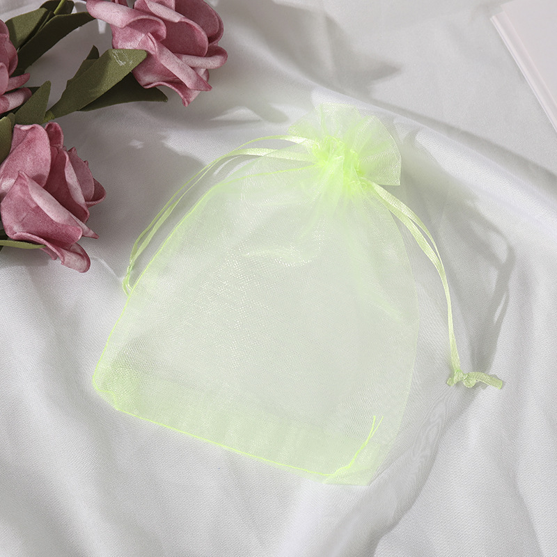 Picture of Plain beam gauze bag wholesale wedding candy bag spot small gift packaging mesh bag printing high density gauze