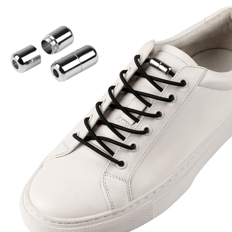 Picture of Elastic Lazy-Free Shoelaces Children's Round Elastic Metal Capsule Buckle Shoelaces